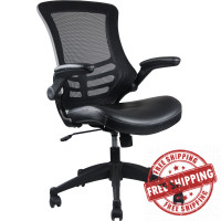 Techni Mobili RTA-8070-BK Stylish Mid-Back Mesh Office Chair with Adjustable Arms, Black